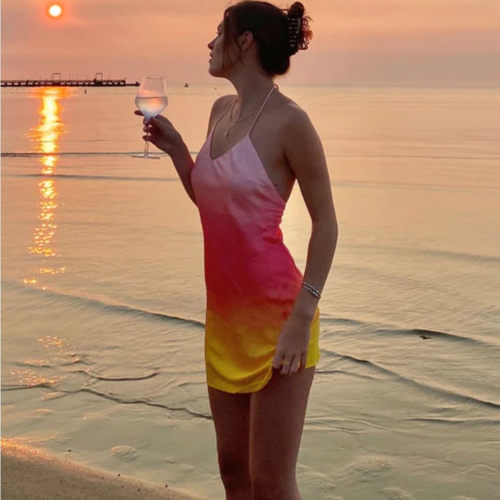 Princess Polly sunset mini dress multicolor NWOT